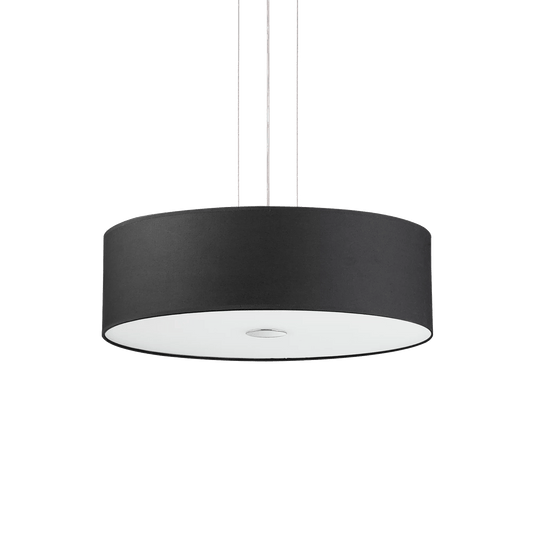 Lampadario 5 Luci - Nero (P 60 x H min 30 / max 110 cm)