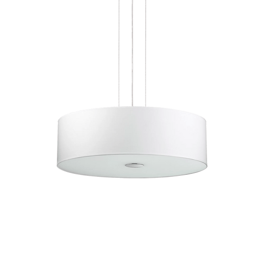 Lampadario 4 Luci - Bianco (P 50 x H min 30 / max 110 cm)