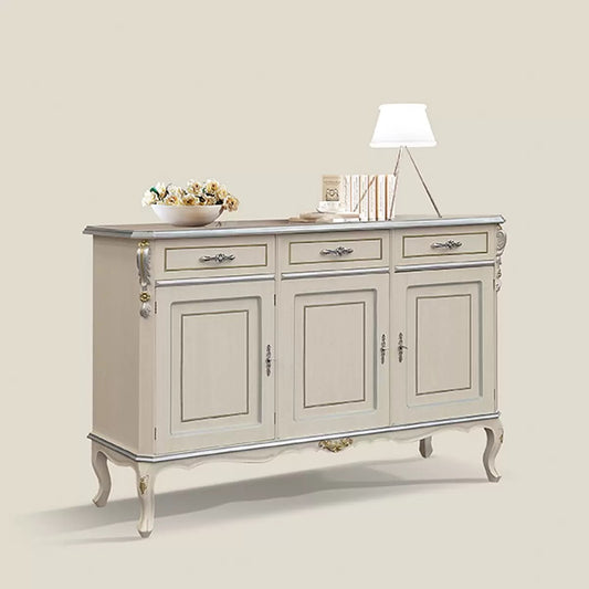 credenza 3 ante 3 cassetti. in legno massello stile classico