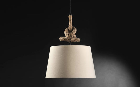 Lampadario decorato con corda - (UL)