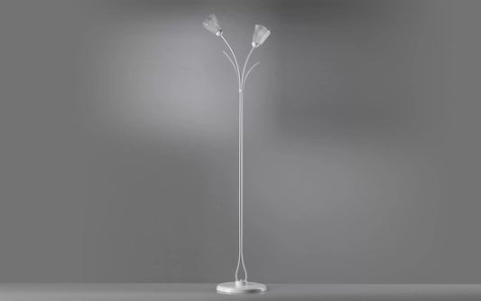 Piantana bianco a fiori - Dimensioni: cm. 42 x 30 x 175h - (DFL)