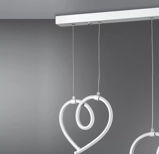 Luce a sospensione piccola LED a forma di cuore - compatibile con lampadina classe: A, A+, A++