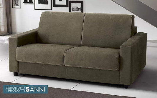 Divano Letto 3 posti - cm. 204 x 95 x 90h - Colore: Grigio Elefante Scamosciato