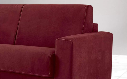 Divano Letto 3 posti - cm. 204 x 95 x 90h - Colore: Rosso Scamosciato -