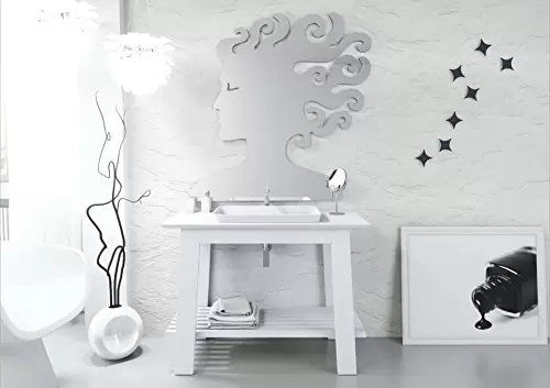 Composizione da bagno completo, finitura bianco opaco - basamento in legno frassino laccato L.90/110, lavabo piano laccato L.110, specchio Musa grande. Mobili di altissima qualità. 100% Made in Italy (F2)