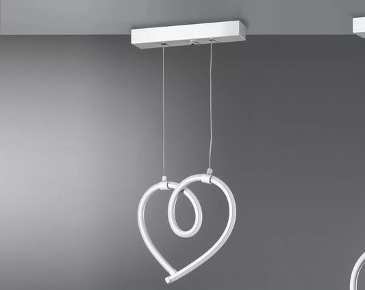 Luce a sospensione piccola LED a forma di cuore - compatibile con lampadina classe: A, A+, A++