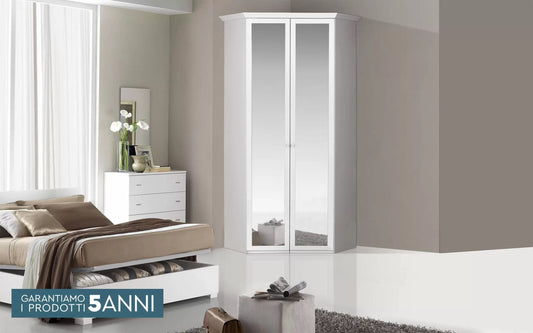 Cabina a 2 ante battenti. Effetto bianco larice (cm. 119 x 119 x 251h)